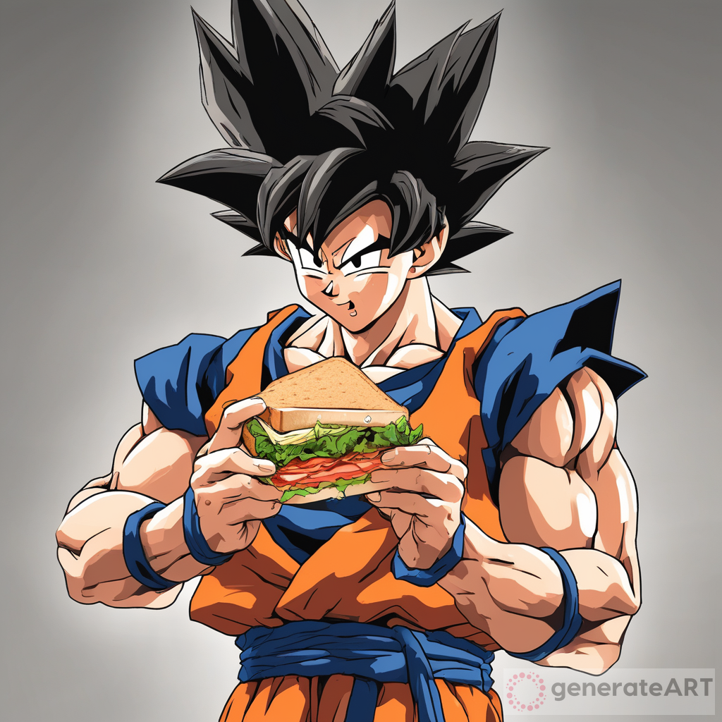 Goku Eating Sandwich