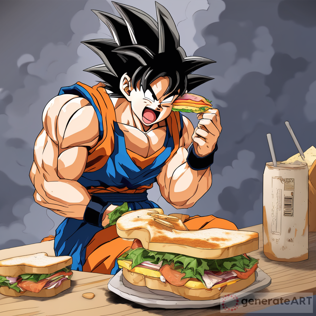 Power Boost: Goku Eating Sandwich