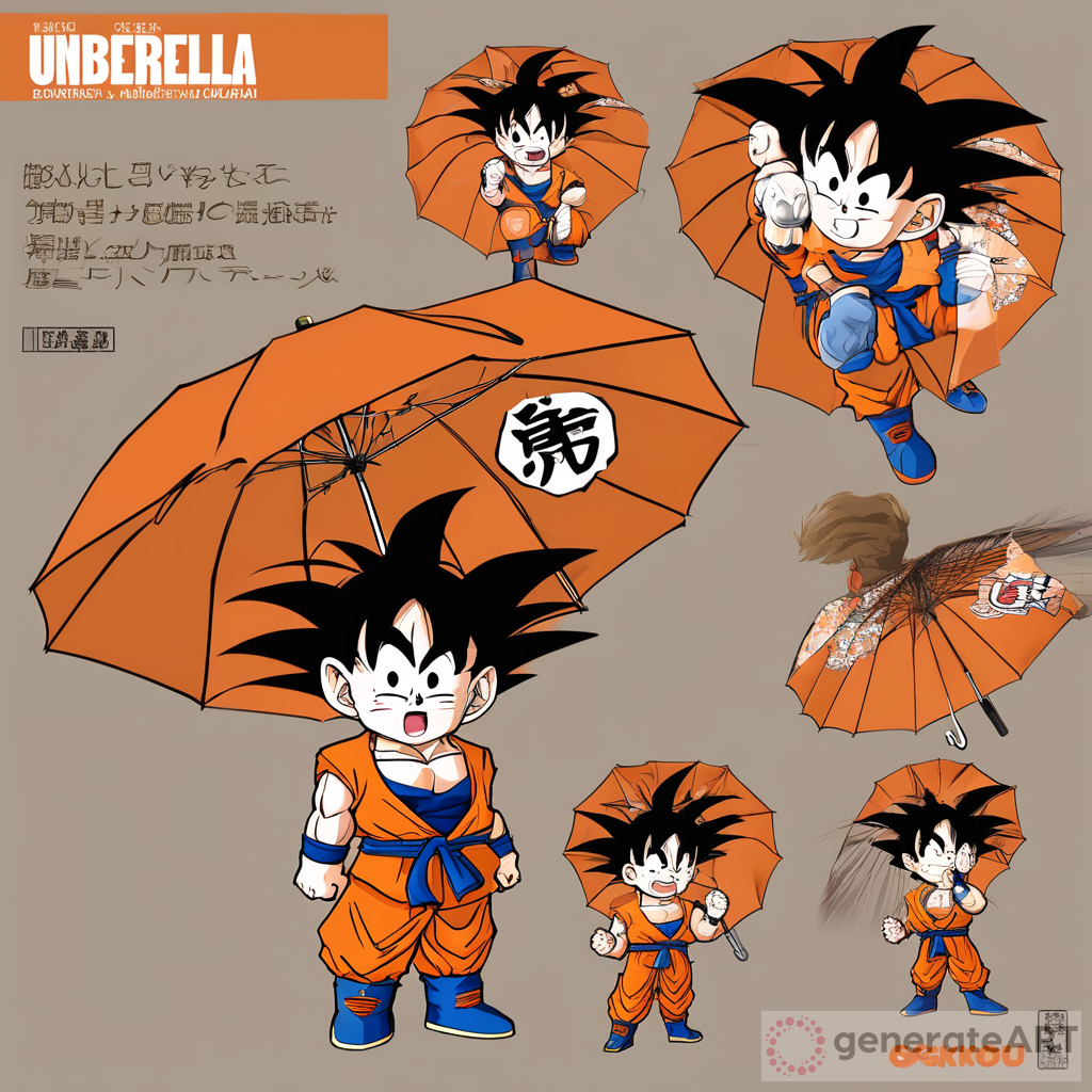 Goku's Focus: Under the Umbrella