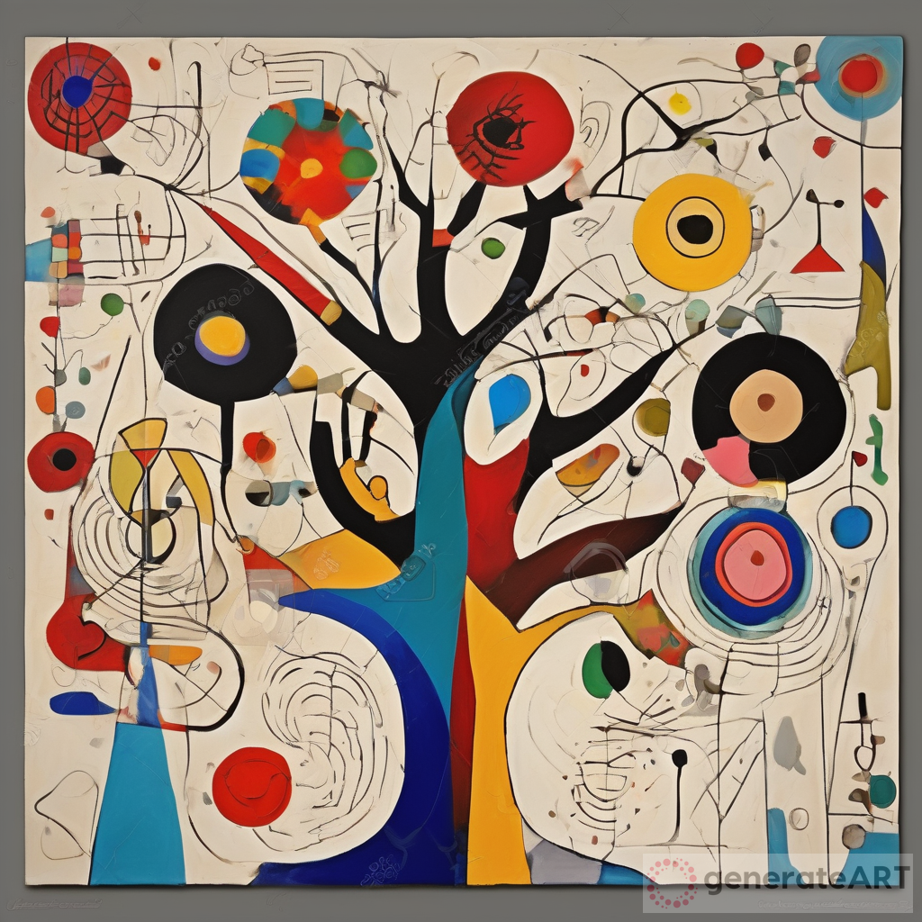 Intricate Abstract Art: Mirò and Klimt Inspired