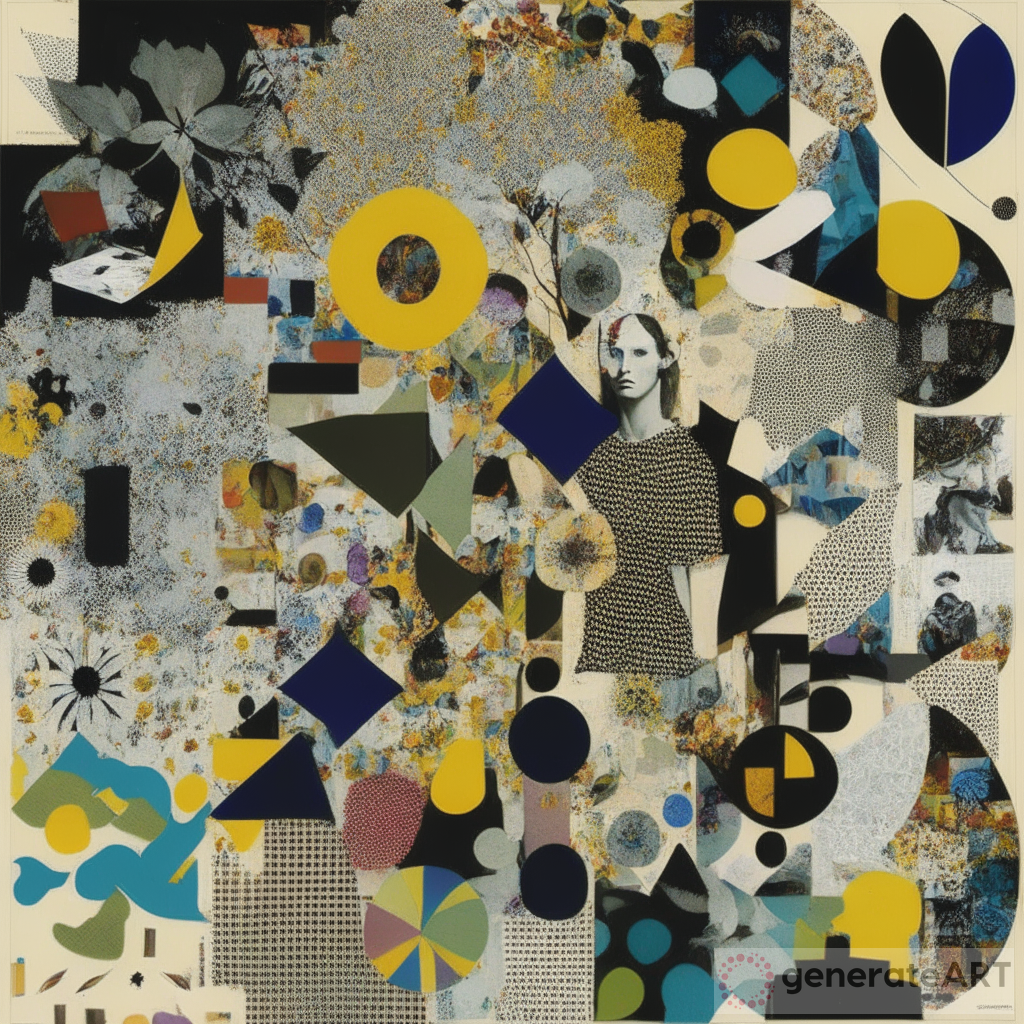 Dadaism Collage: Abstract Painting with Kandinsky and Klimt Patterns