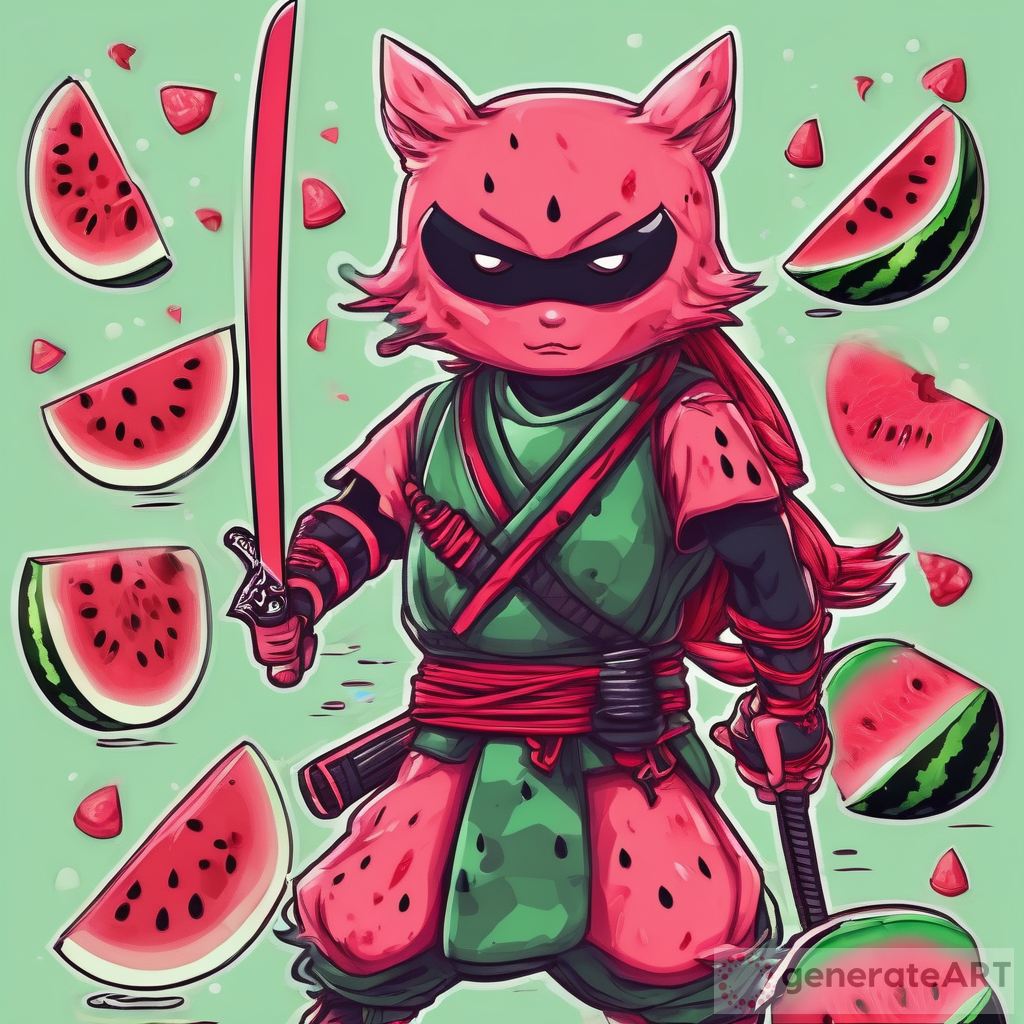 Watermelon Samurai Ninja Warrior