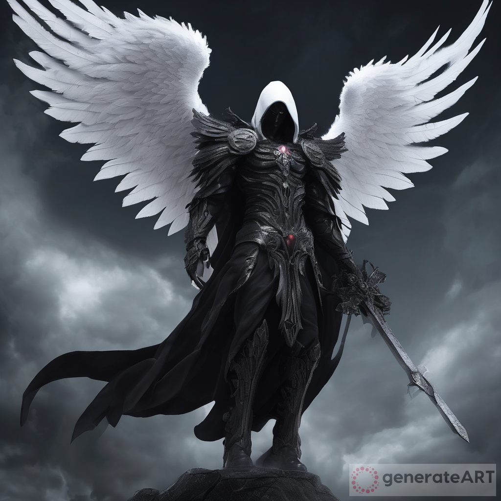 Akrasiel: Archangel of Justice with Dark Wings