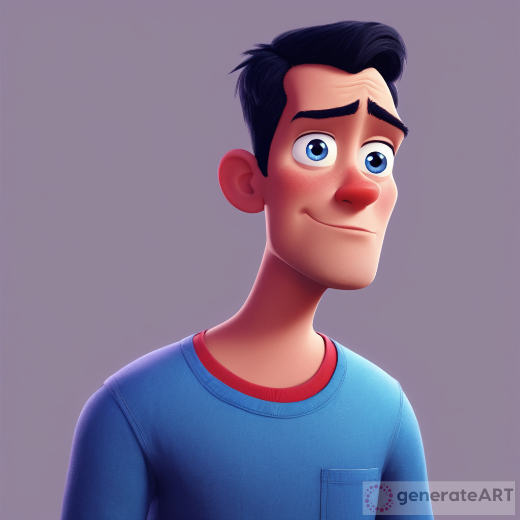 Detailed Pixar Style Illustration of Character Alex