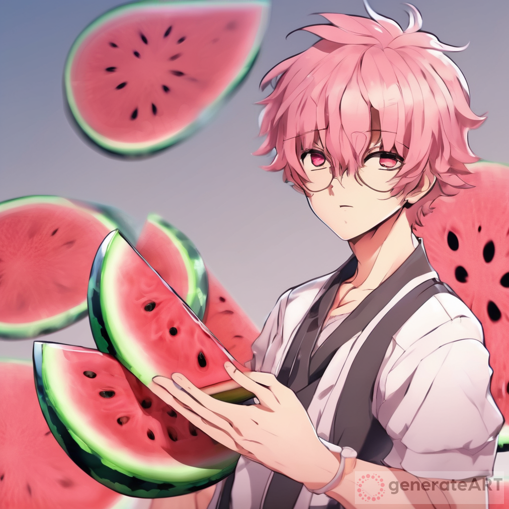 Refreshing Watermelon Anime Character