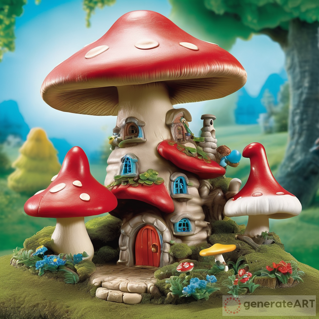 Smurf's World: Complex Mushroom House Toy