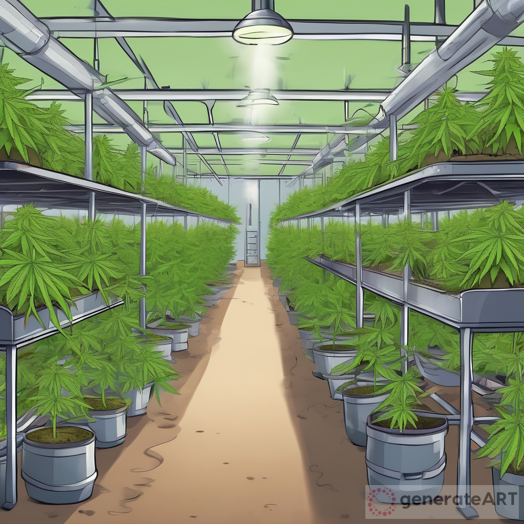 Whimsical Cannabis Farm Artoon