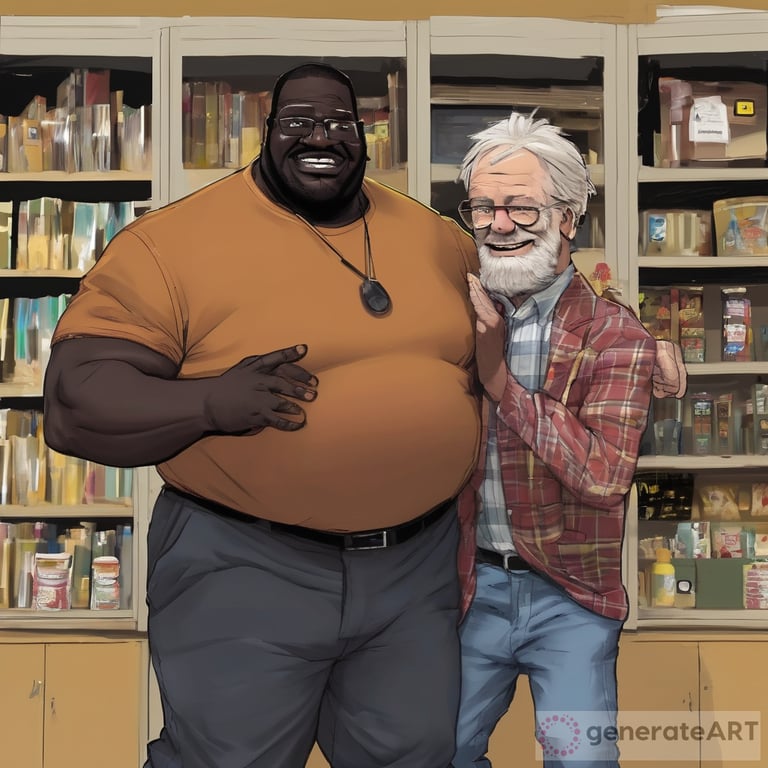 big black man dancing with old little man in the backrooms
