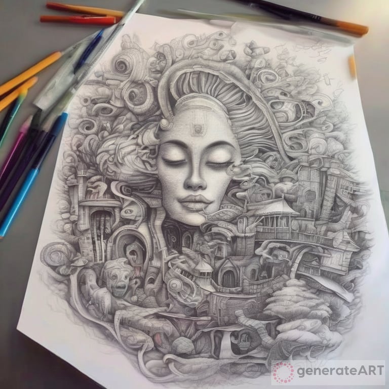 Creative drawing from imagination
