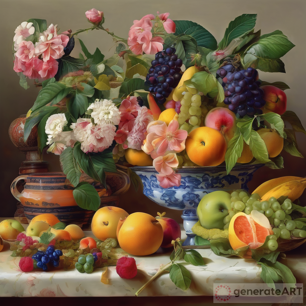 Creating a Stunning Complex Still Life with Fruits, Flowers, and Plants