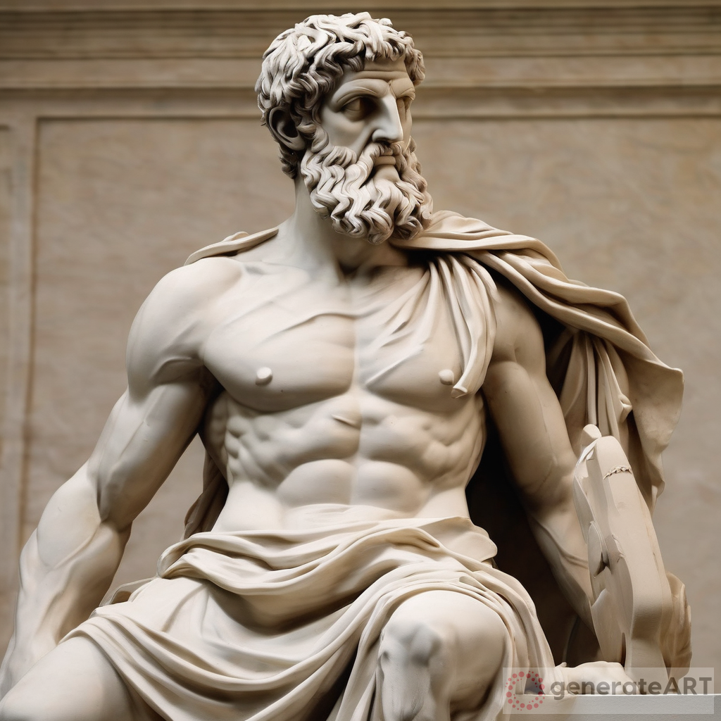 Ancient Greek Stoic War Statue
