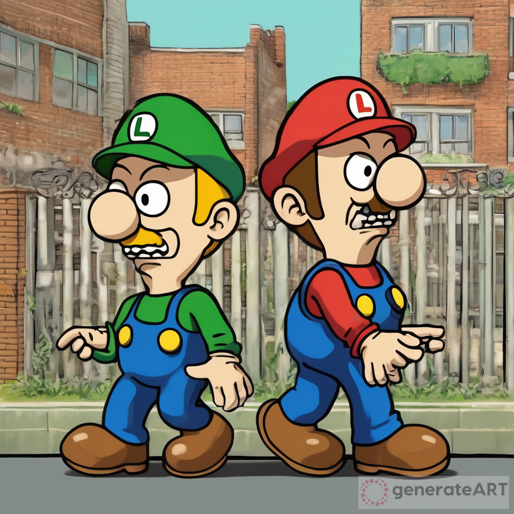 Beavis and Butthead as Mario and Luigi