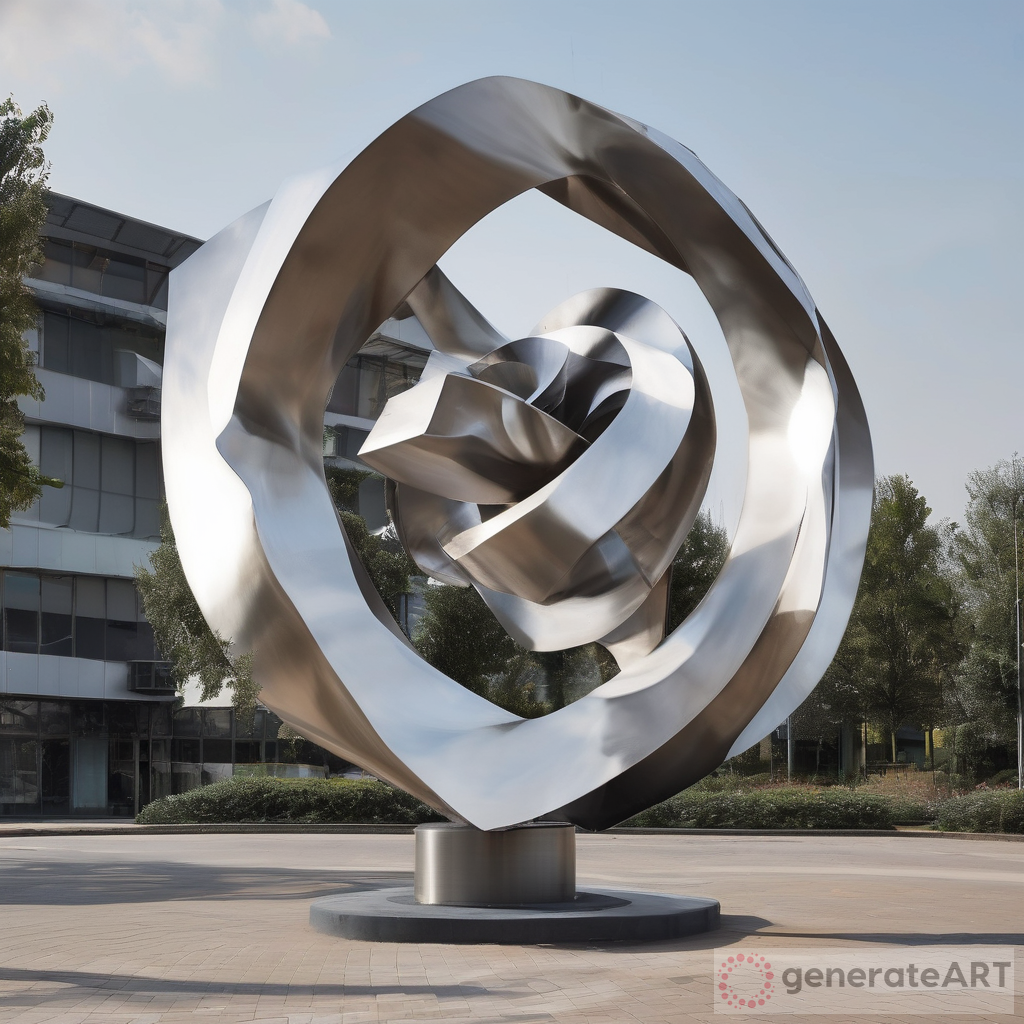 Stainless Steel Abstract Sculpture Roundabout