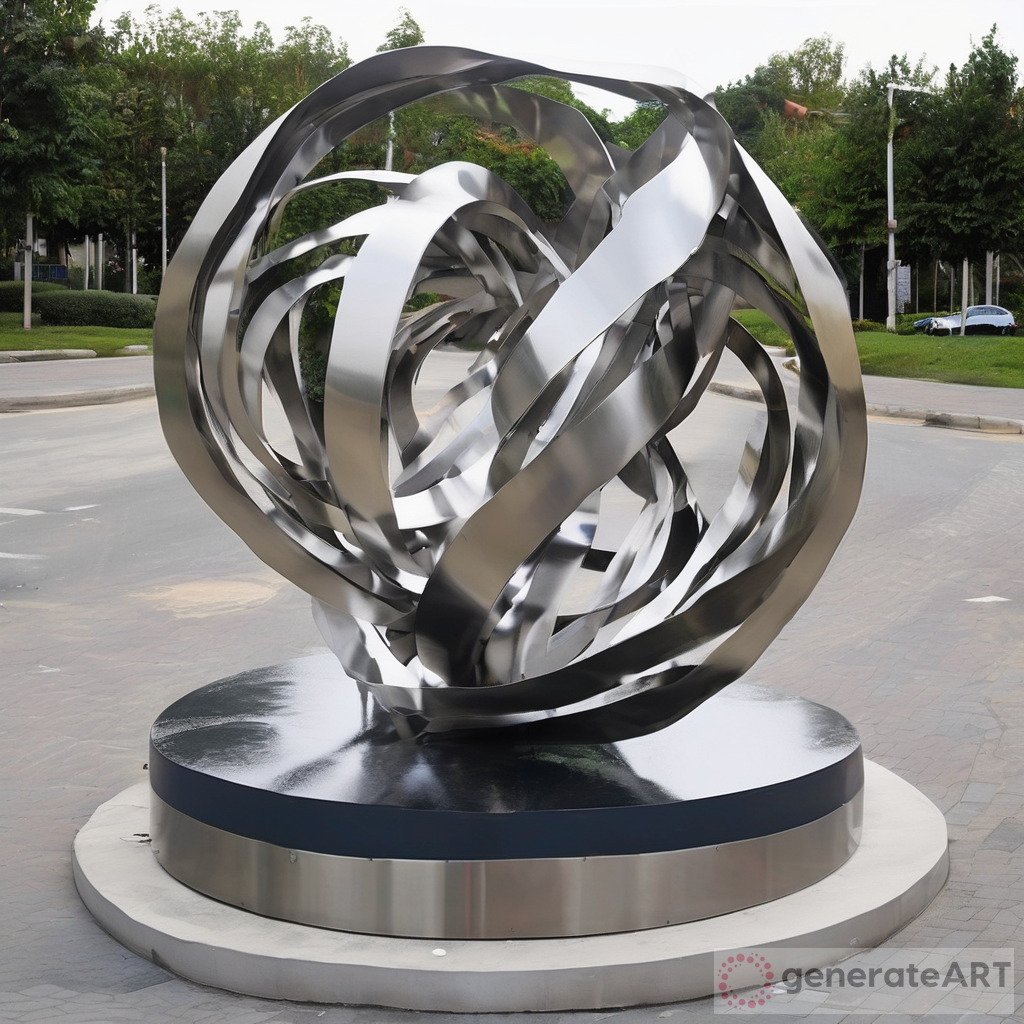 Stainless Steel Abstract Sculpture Roundabout Art