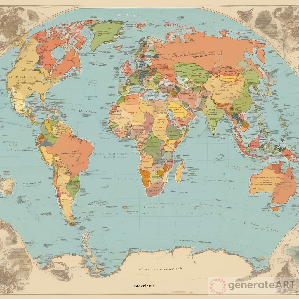 Explore World Map with Countries | GenerateArt