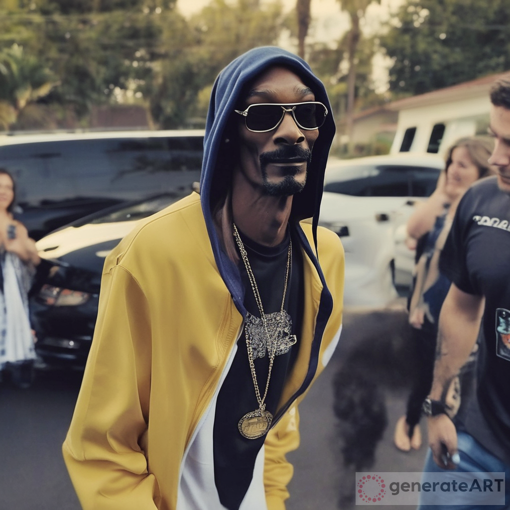 Snoop Dogg Car Hood Street Pose