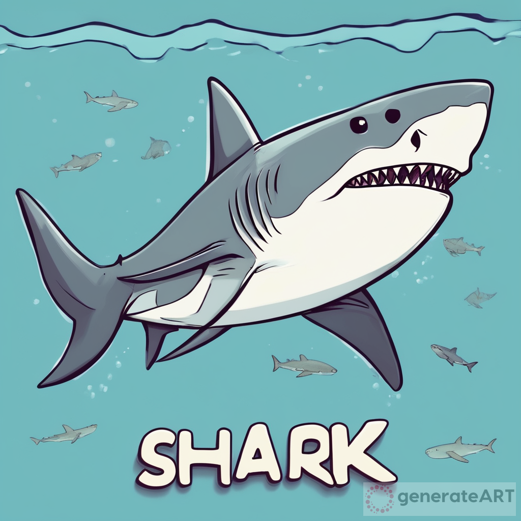 a shark with a nametag that says "shark"