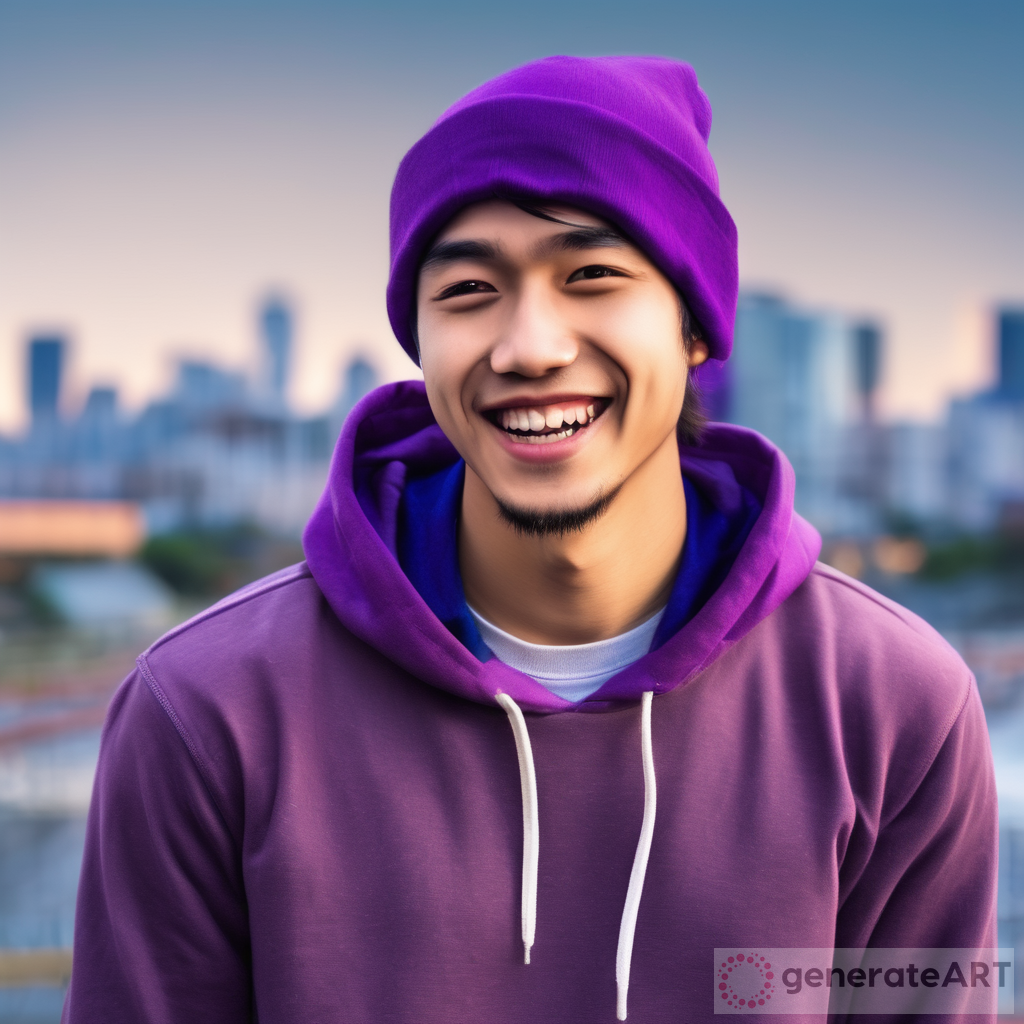 Trendy Style: 24-Year-Old Man in Hoodie and Beanie | GenerateArt