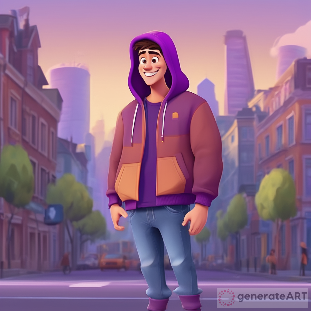 Stylish 24-Year-Old Man in Hoodie and Beanie #PixarStyle #CharacterDesign