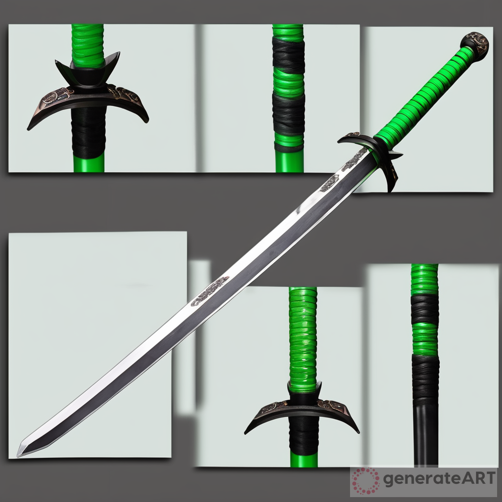 Epic Naruto-Style Katana Sword in Green
