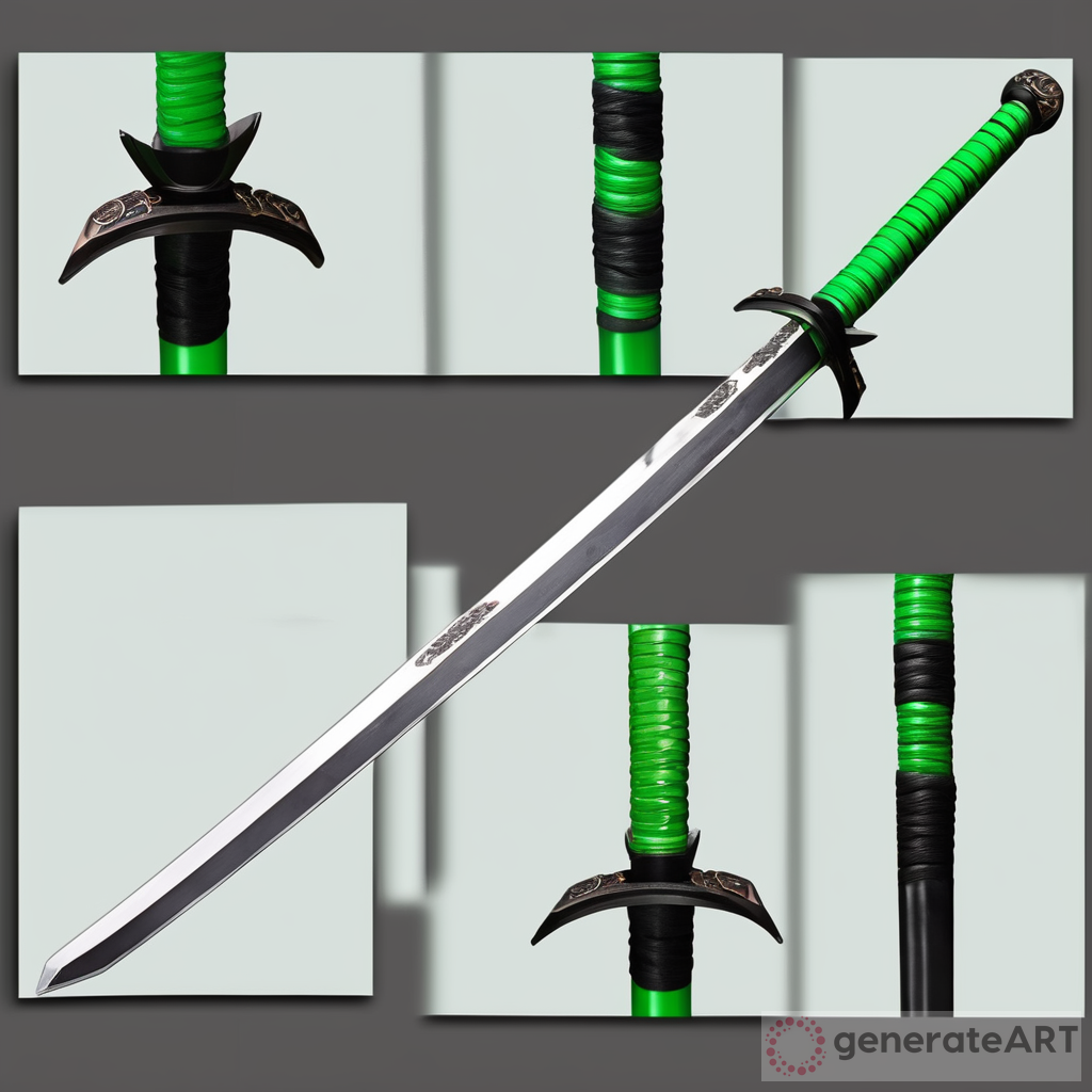 Epic Naruto Style Thunder Bolt Shape Katana Sword | GenerateArt