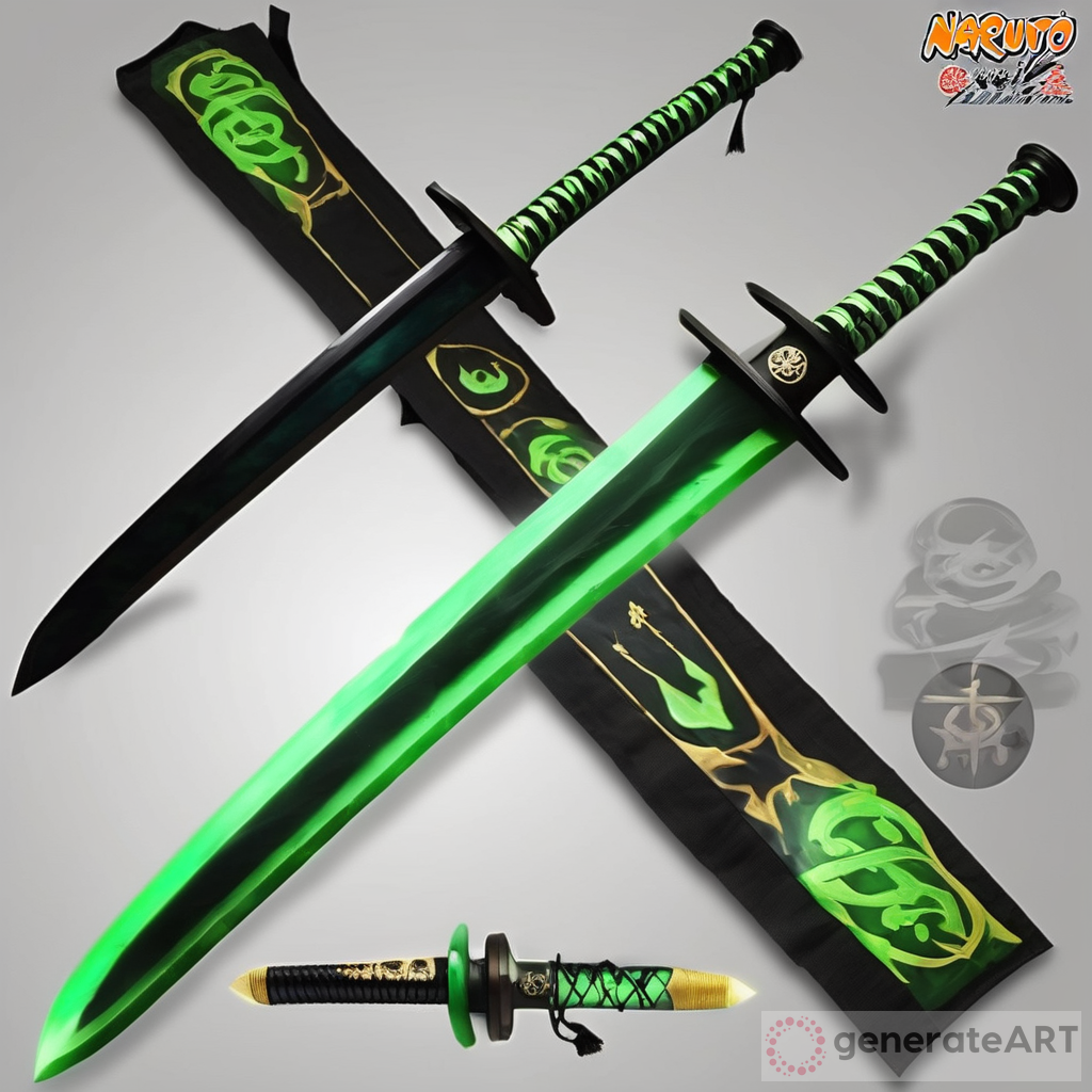 Epic Naruto Katana Sword: Green Thunder Bolt Lightning
