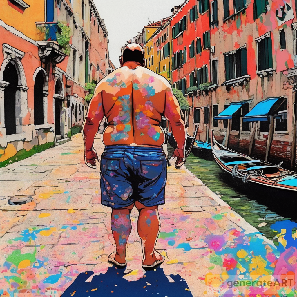 Vivid Painterly Scene in Venice, Italy