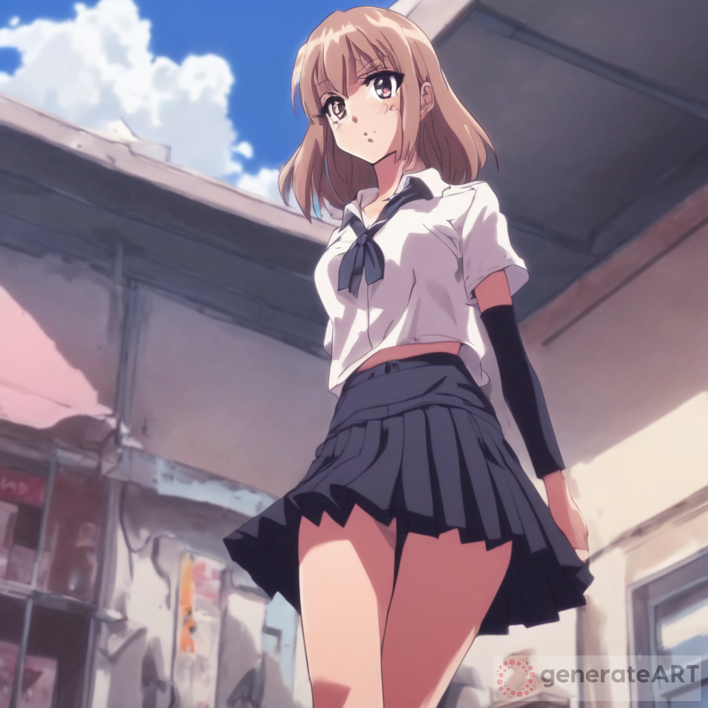 Stylish Anime Girl in Mini Skirt
