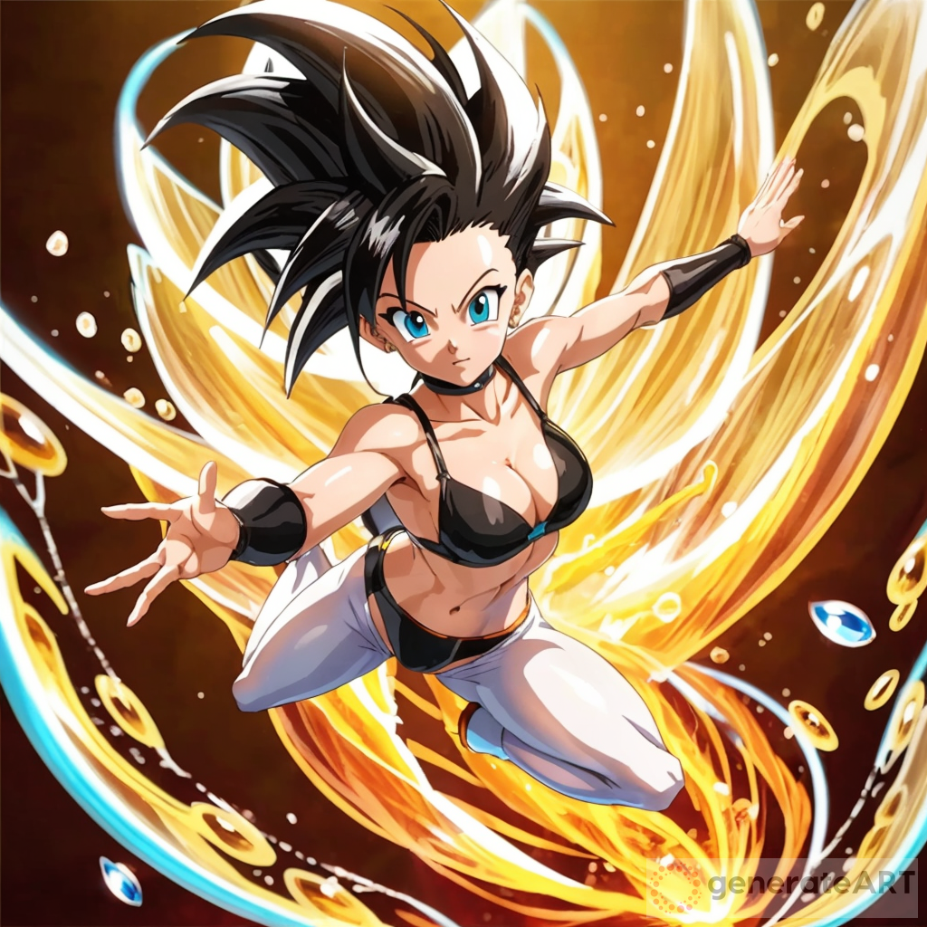 create a videl from dragon ball z with small bikini transparent