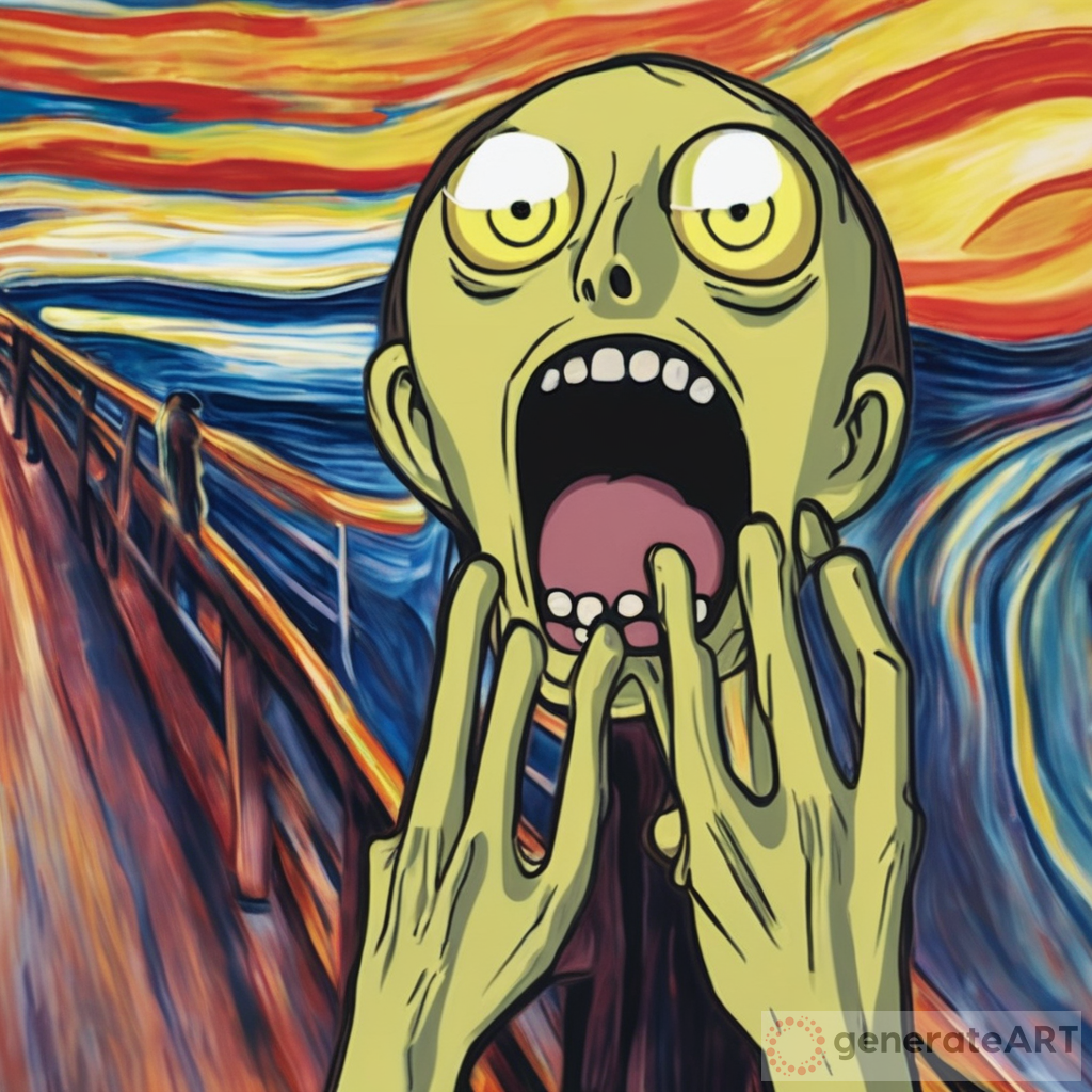 can you appropriate edward munch scream and change it to morty screaming