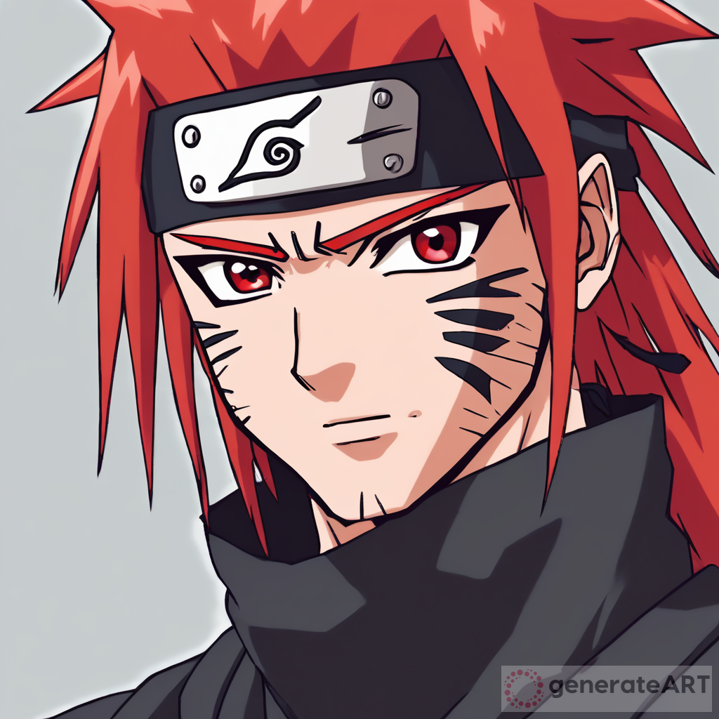 Meet Shin: Male Ninja with Long Red Hair - Naruto Style