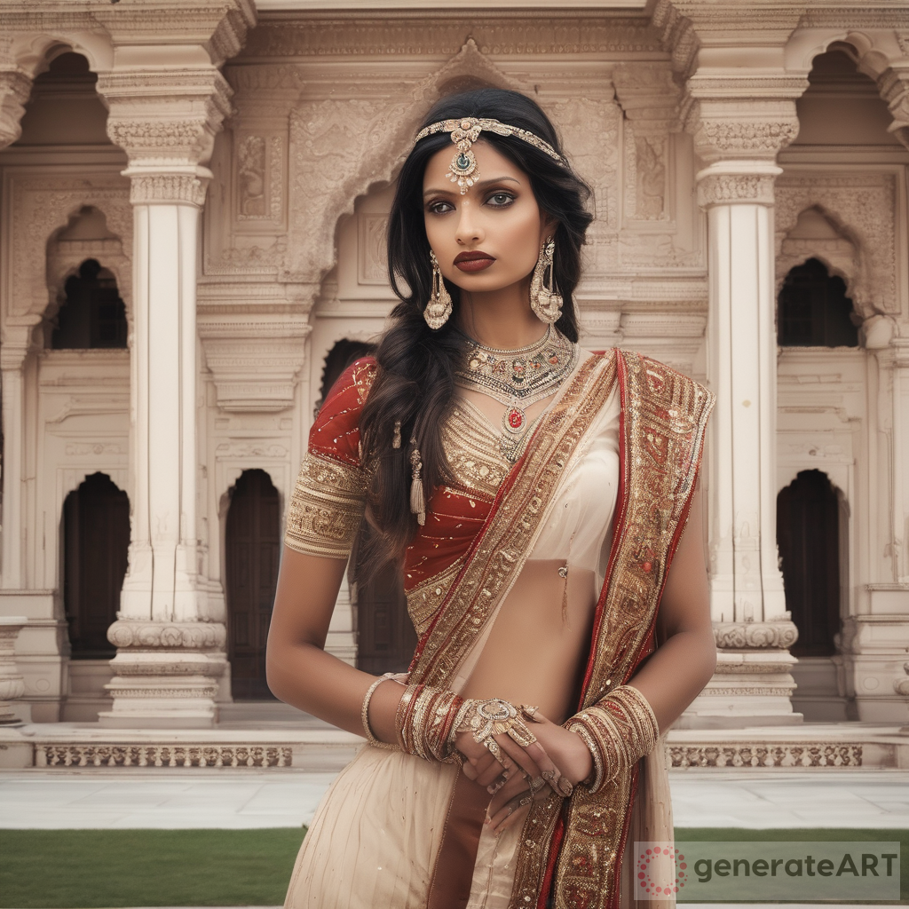 indian princess infront of her palace