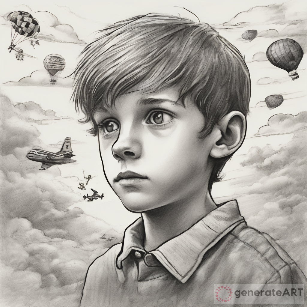 Chaos Unleashed: Thirteen-Year-Old Boy with Blue Eyes | GenerateArt