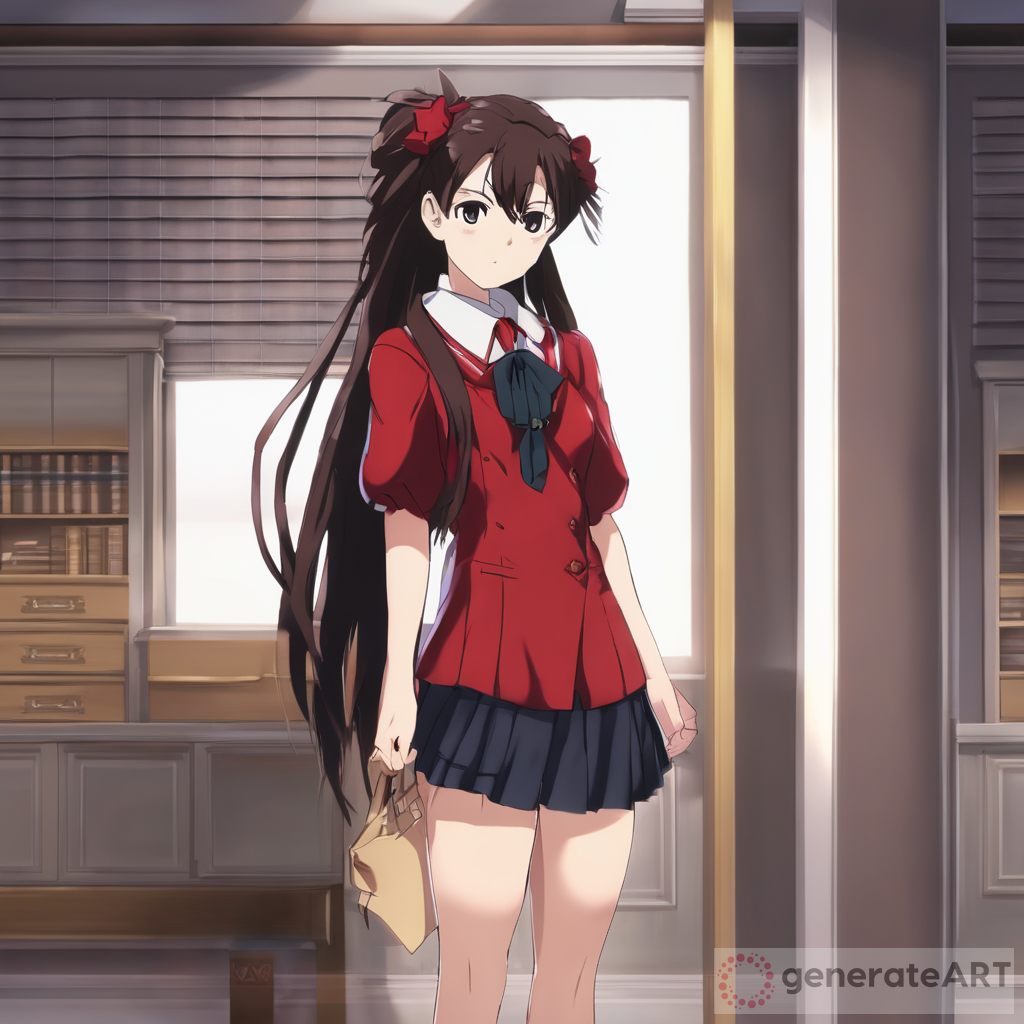 tohsaka rin with her default clothes