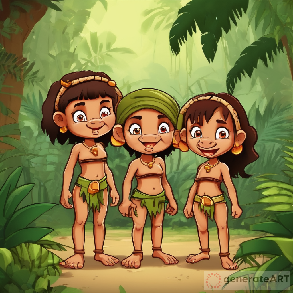 Adventure with Cartoon Jungle Kids