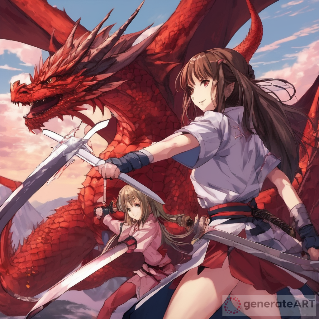 Epic Battle: Anime Girls vs Red Dragon