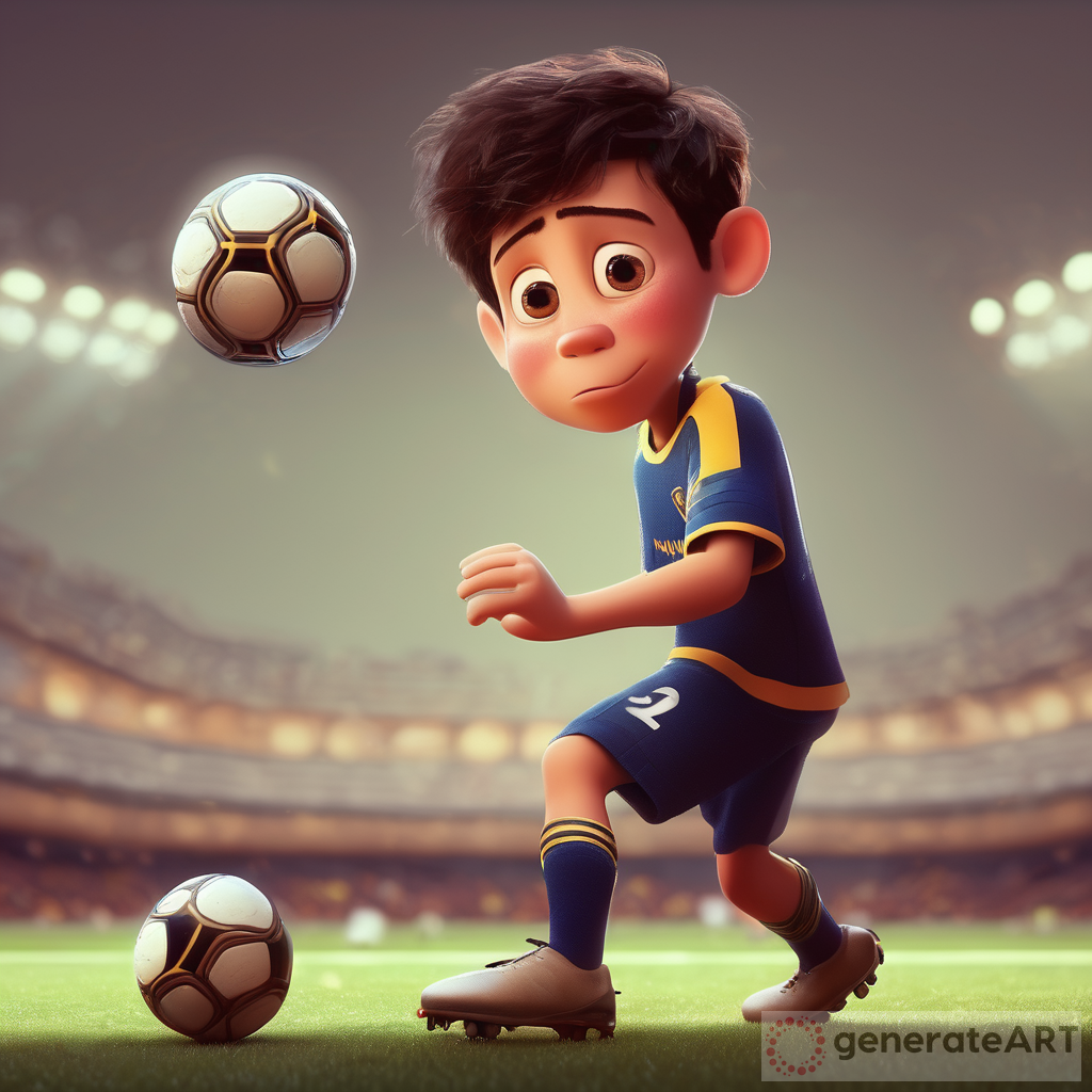 Boy Soccer Player: Pixar Style Animated Adventure