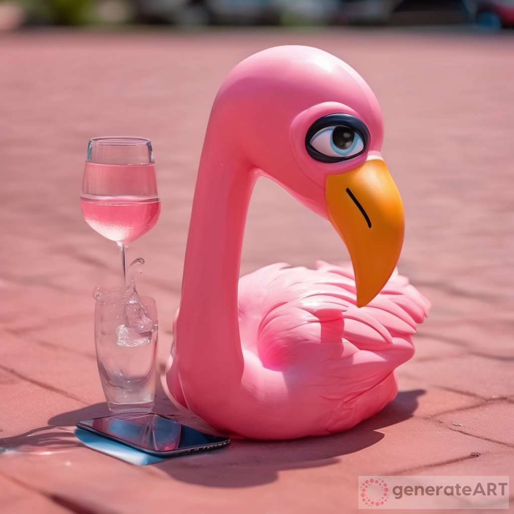 Flamingo Pixar con lentes de sol
