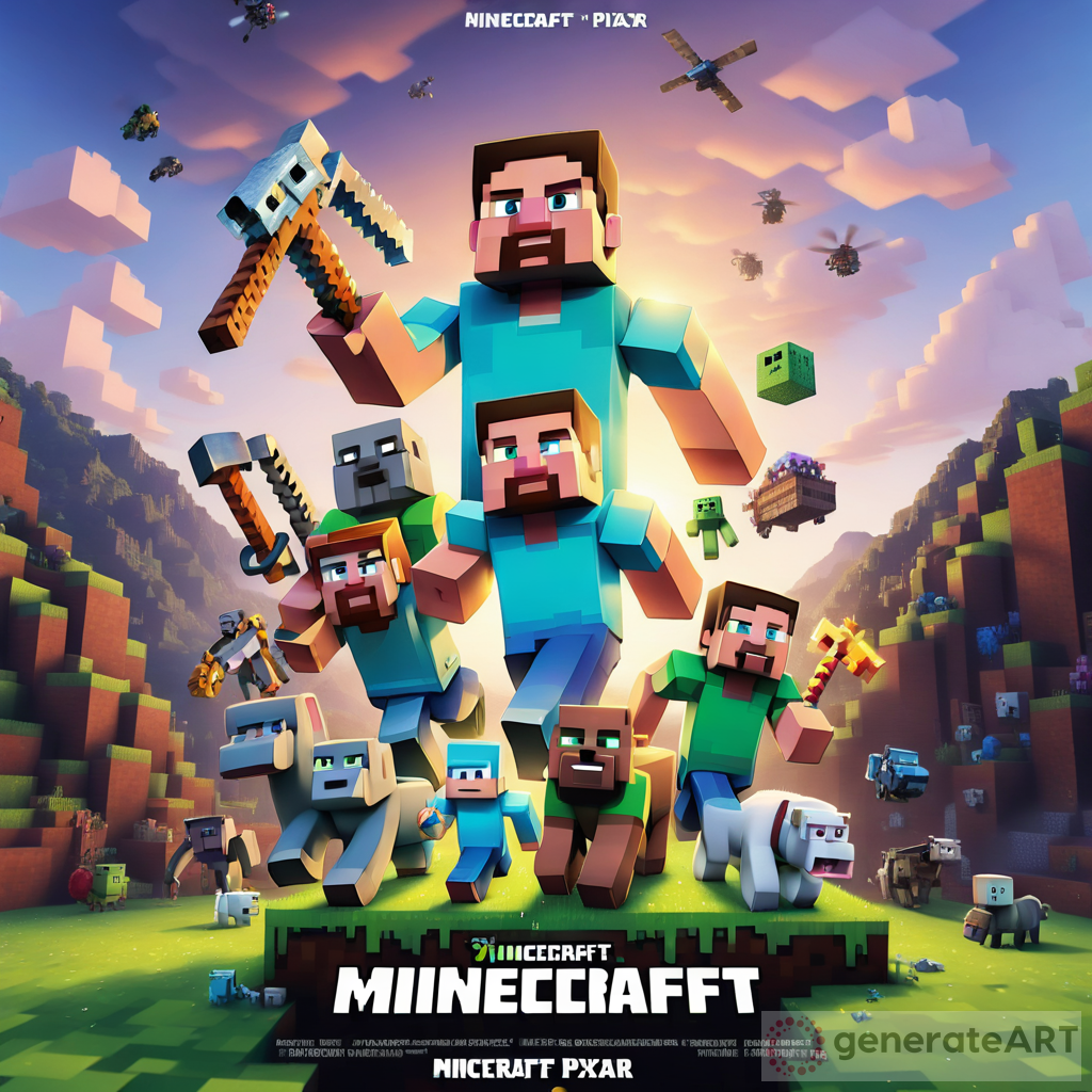 Minecraft Pixar Movie Poster Fan Art