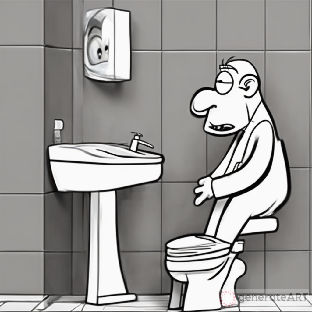 Intense Bathroom Urges in Animated Character