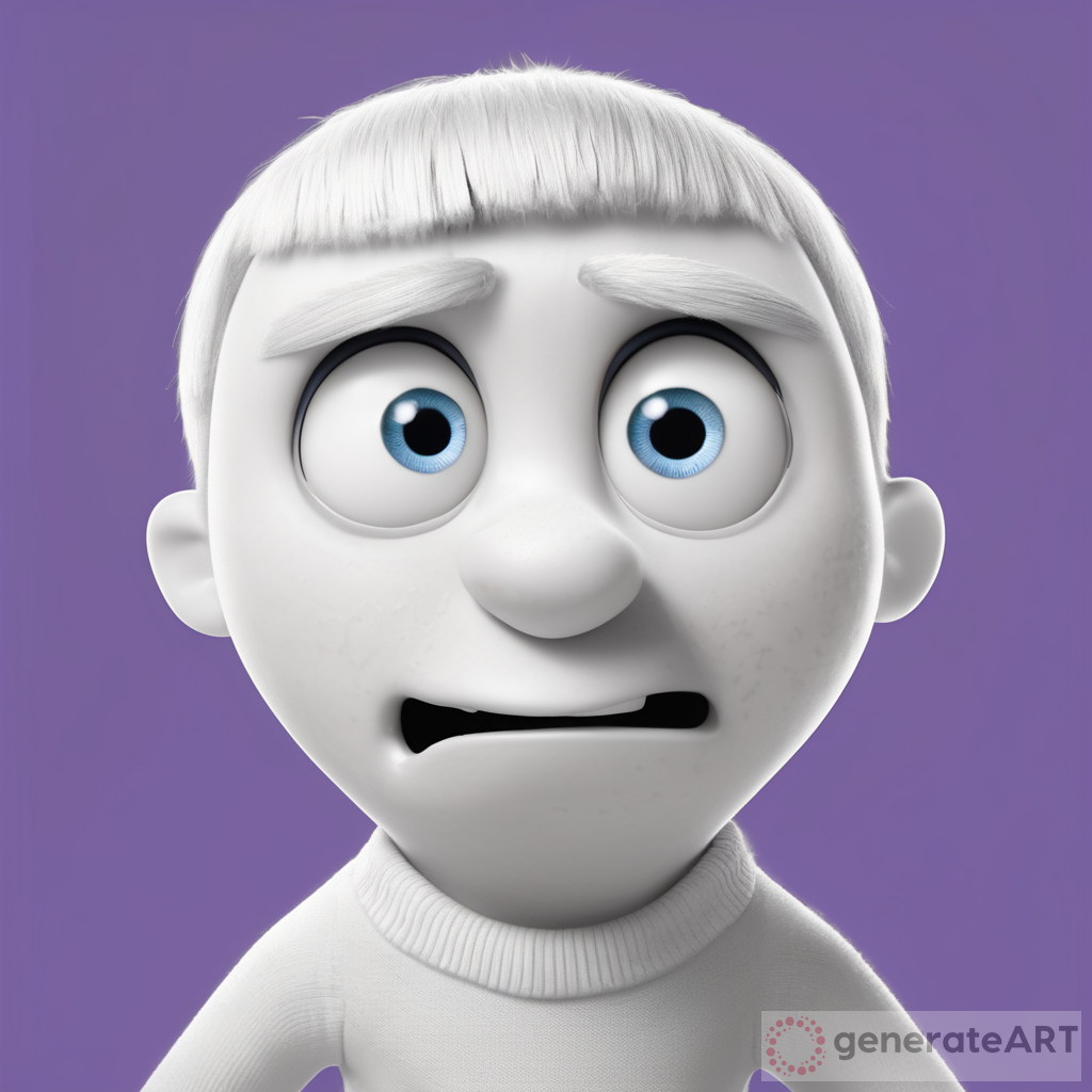 Inside Out Character Stomachache in White