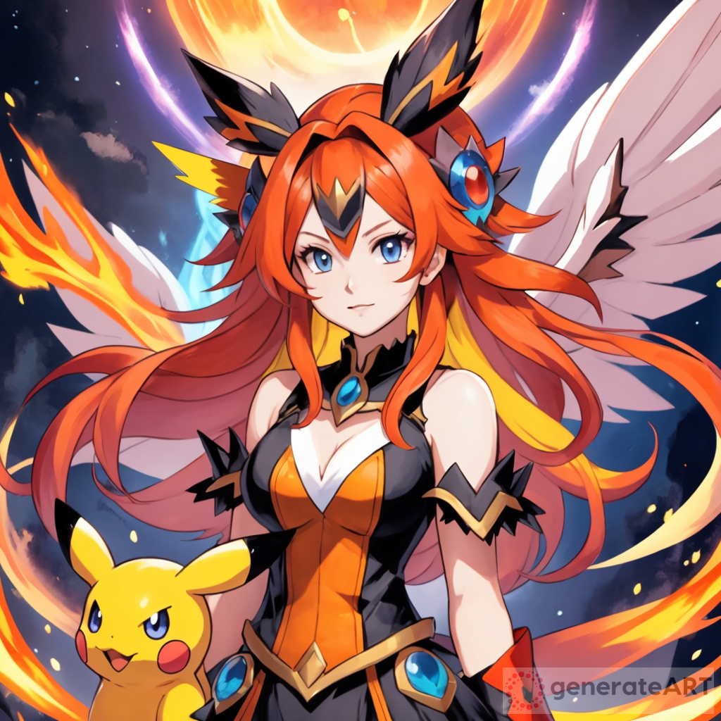 Gothic fire type Pokémon trainer
