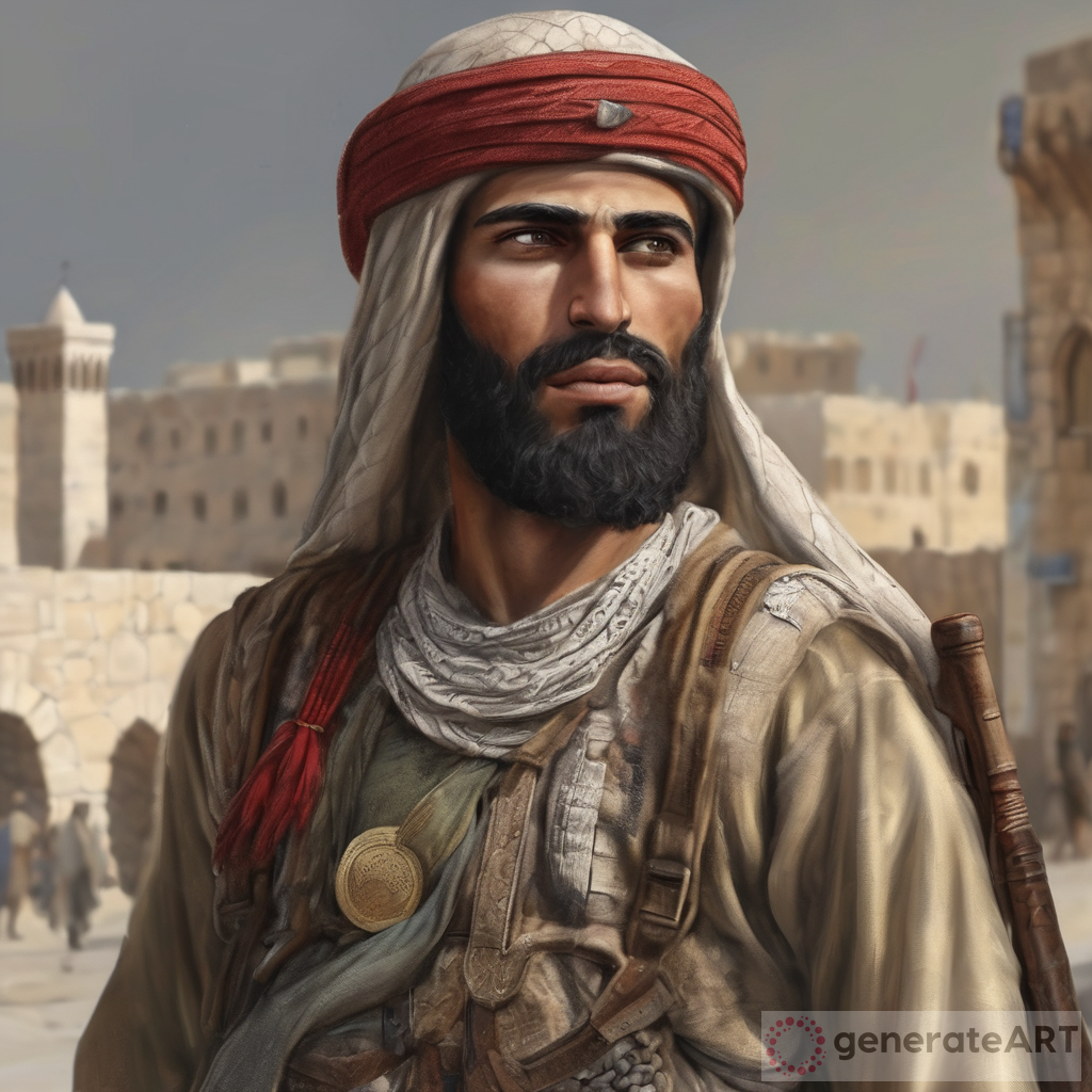 Kurdish Ayyubid Warrior in Jerusalem 1000+ AD | GenerateArt