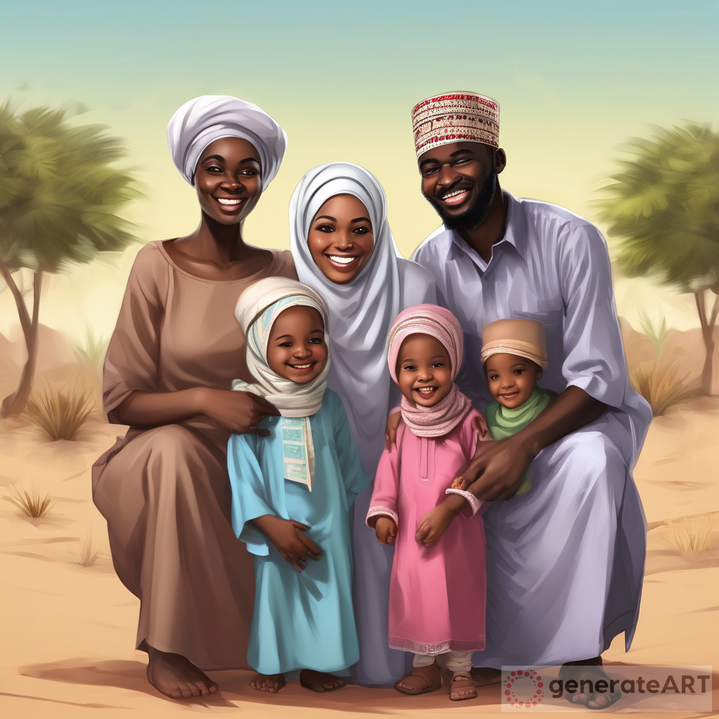 Joyful African Muslim Family Moments
