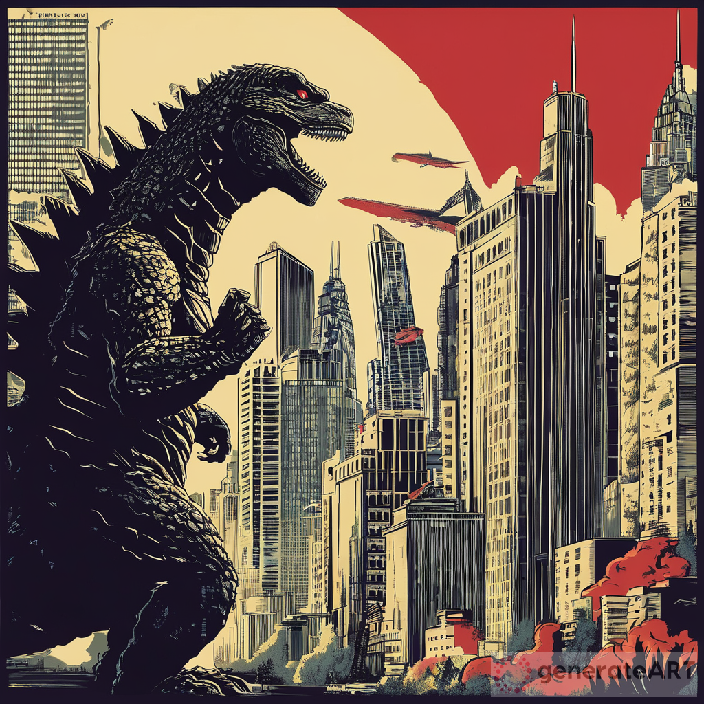 Iconic Godzilla Poster for Fans