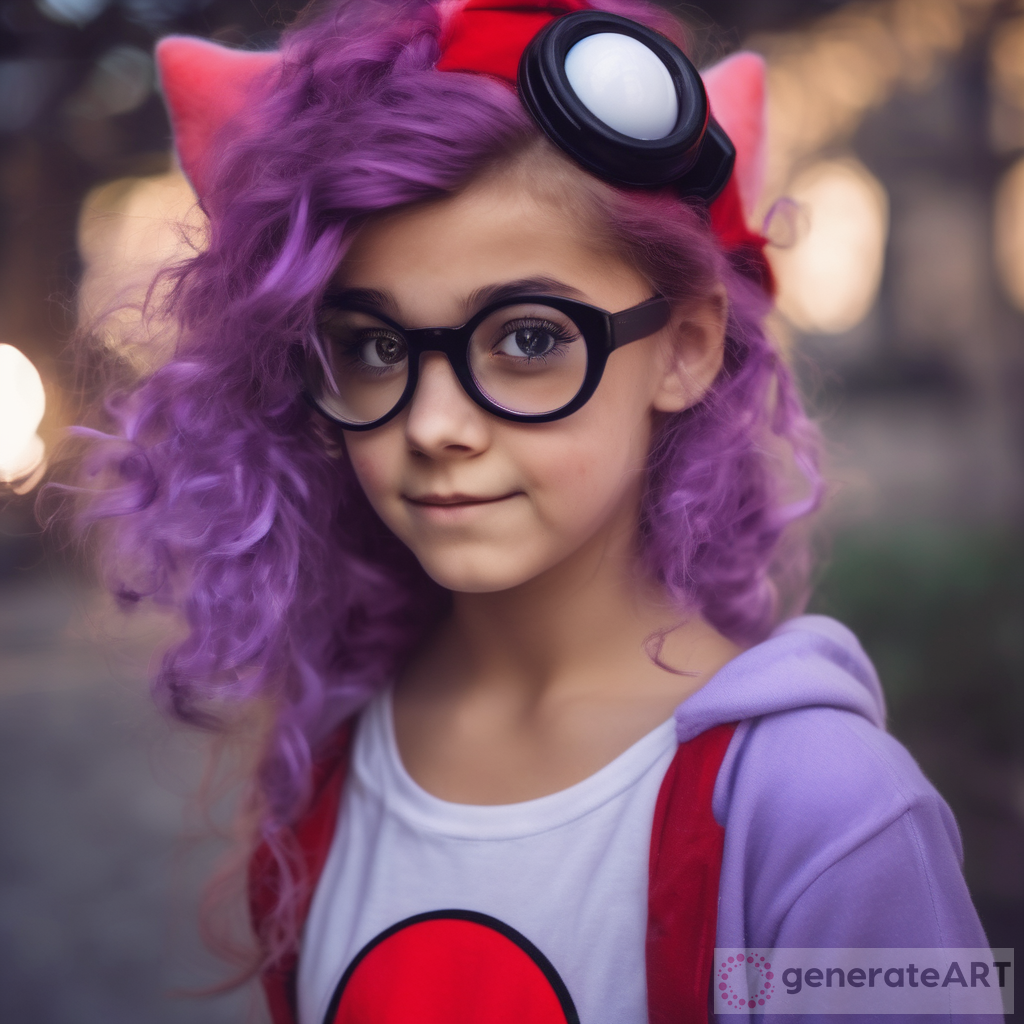 Una ragazza coi capelli castani e gli occhi violacei con degli occhiali che tiene in mano una Pokéball ed un ragazzo coi capelli neri, gli occhiali e gli occhi castani che tiene in mano una Pokéball nera