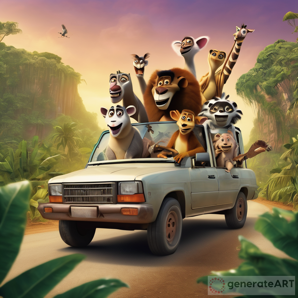 Madagascar Animals Jungle Car Adventure
