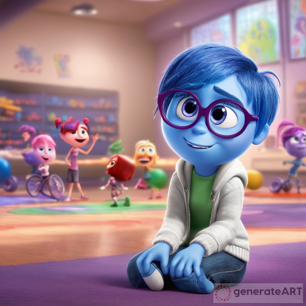Disney Pixar’s “Inside Out” introduced a two new characters lifting in gym, a character who personifies calm and tranquility, her skin is pink and her hair is long and blue. This new characters brings a unique perspective to the mix of emotions portrayed in the film, reminding us to remain calm in conflicting and challenging situations. #Disney #Pixar #InsideOut #Emotions #DrowsyEmotion