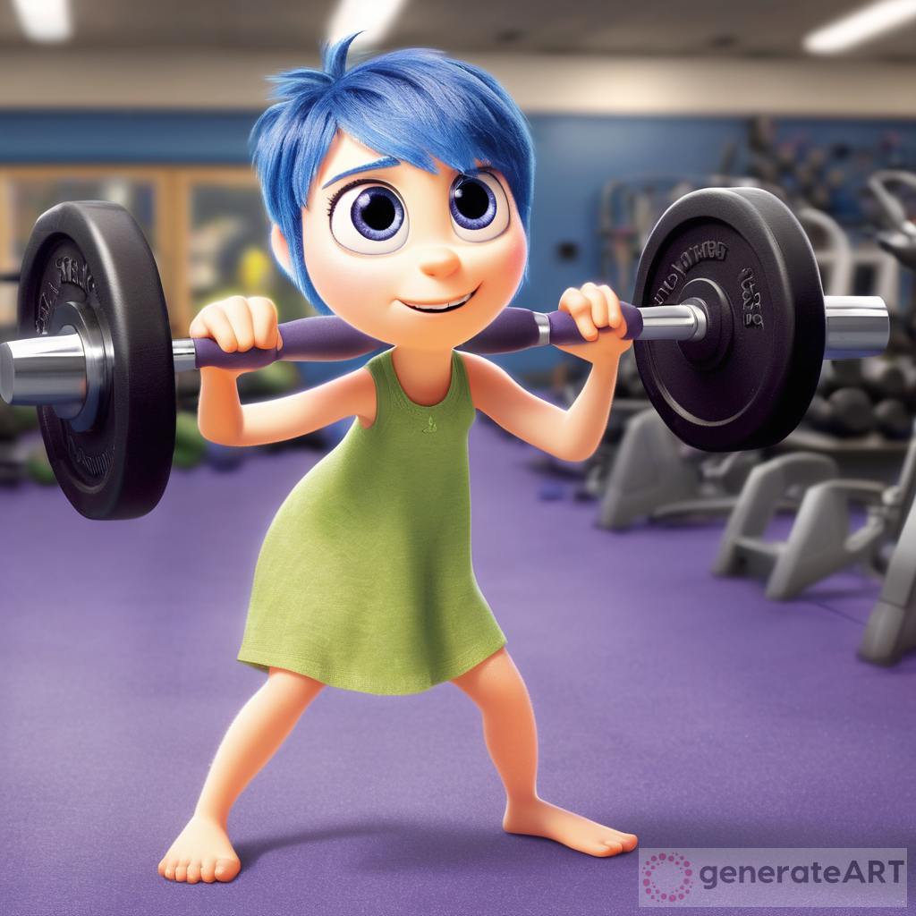 Disney Pixar’s “Inside Out” introduced a new character  training in the gym lifting dumbbells