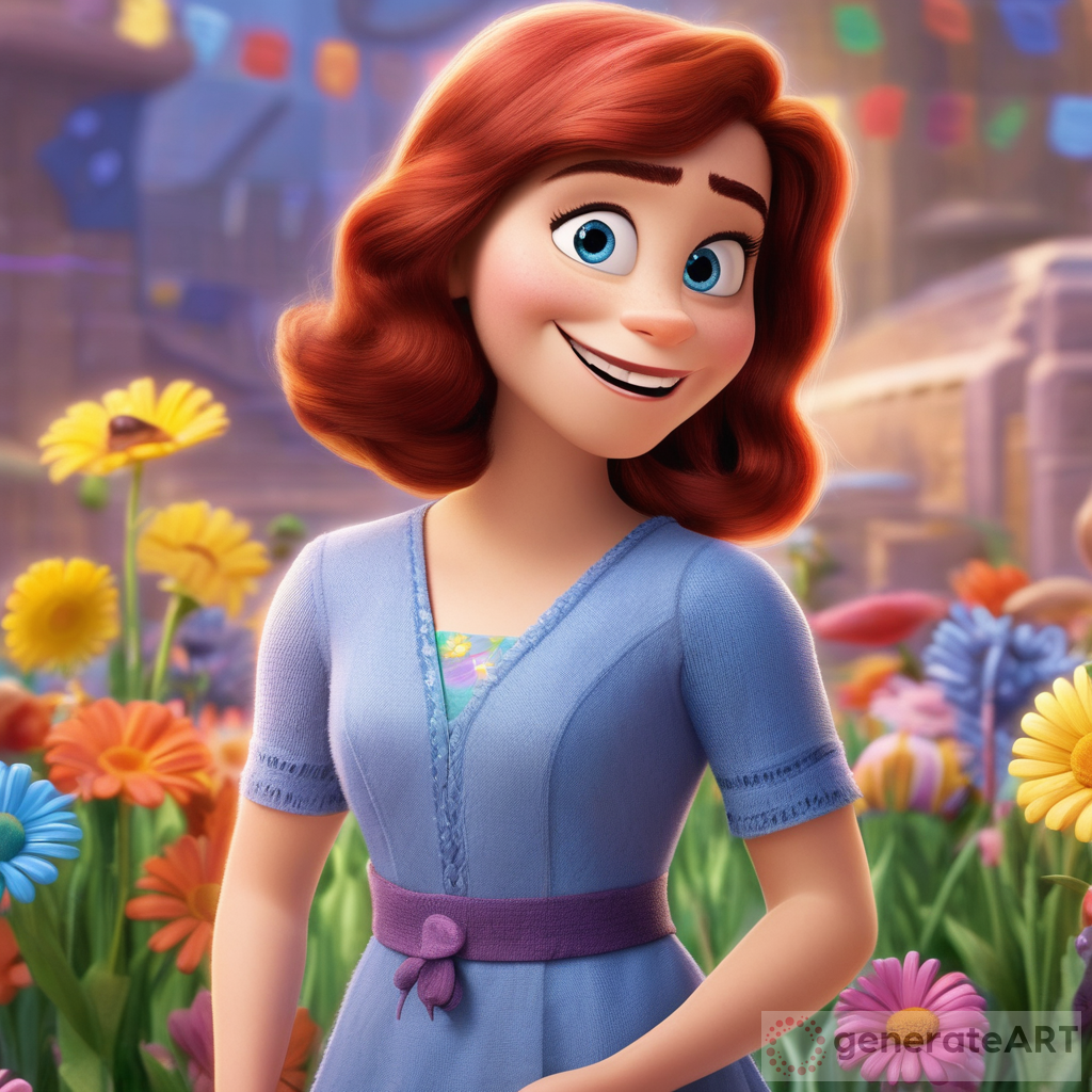 Meet Daisy, the newest Disney Pixar Inside Out character! With her long hair with flowers on it, and a light blue dress, she brings peace and tranquility to Riley's head